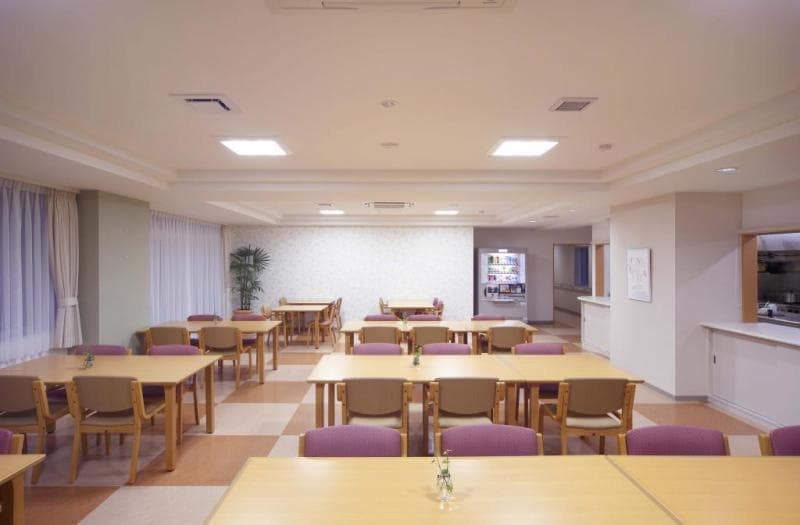1階に大食堂と大浴場