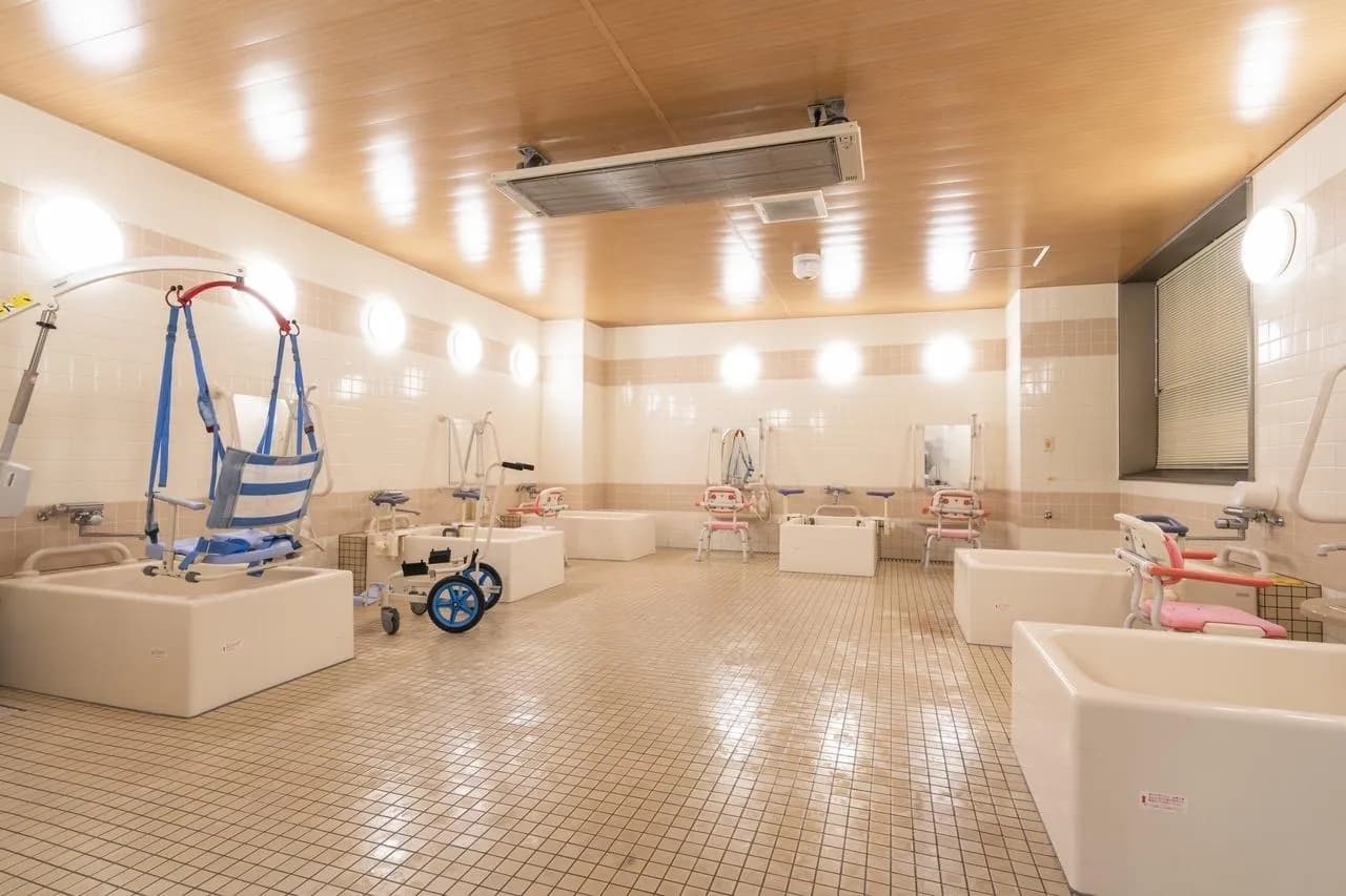 浴室と機械浴を用意